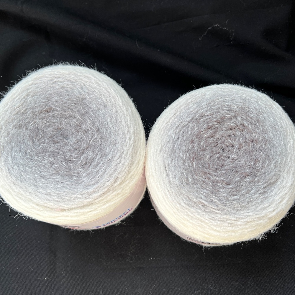 Caron Colorama Halo Graphite Frost TWO Cakes 5 Bulky Weight 481 yds ea Soft NEW